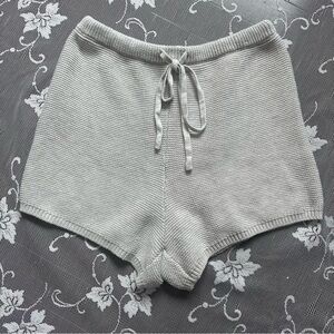 Sabo Skirt Knit Shorts In Grey Sz Small